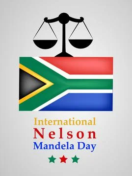 Illustration of elements of Nelson Mandela Day background Illustrazione stock