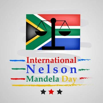 Illustration of elements of Nelson Mandela Day background Stock Illustration