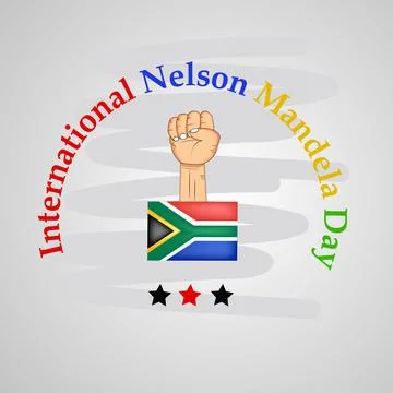 Illustration of elements of Nelson Mandela Day background Illustrazione stock