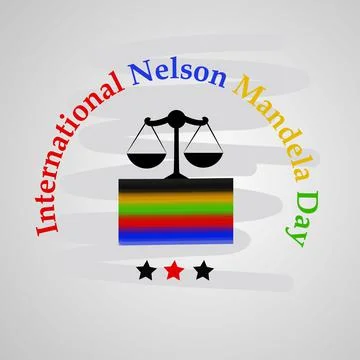 Illustration of elements of Nelson Mandela Day background 库存插图