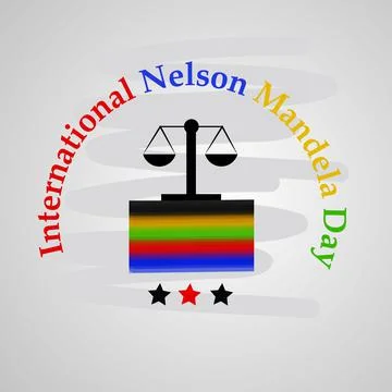 Illustration of elements of Nelson Mandela Day background Illustration