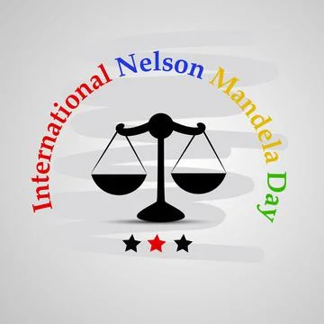 Illustration of elements of Nelson Mandela Day background Stock-Illustration
