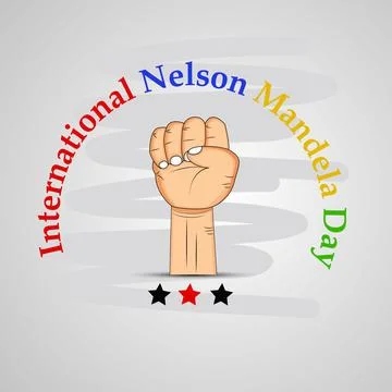 Illustration of elements of Nelson Mandela Day background Stock Illustration