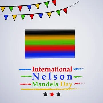 Illustration of elements of Nelson Mandela Day background Stock Illustration