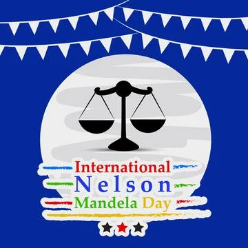 Illustration of elements of Nelson Mandela Day background Illustrazione stock