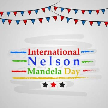 Illustration of elements of Nelson Mandela Day background Illustrazione stock