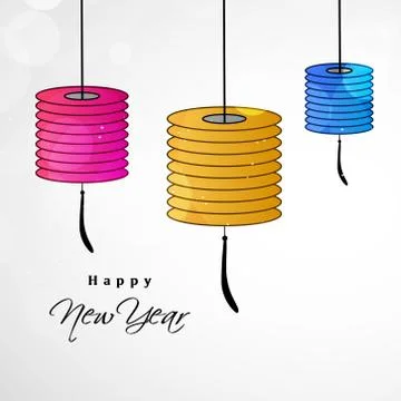 Illustration of elements of New Year Background Illustrazione stock