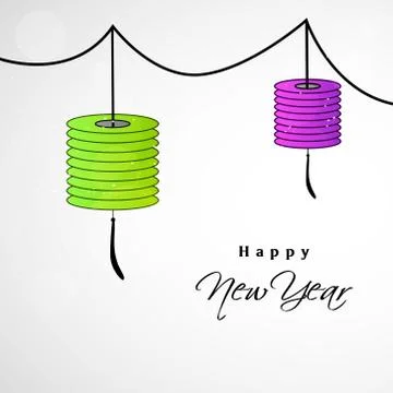 Illustration of elements of New Year Background Illustration