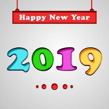 Illustration of elements of New Year Background Illustrazione stock