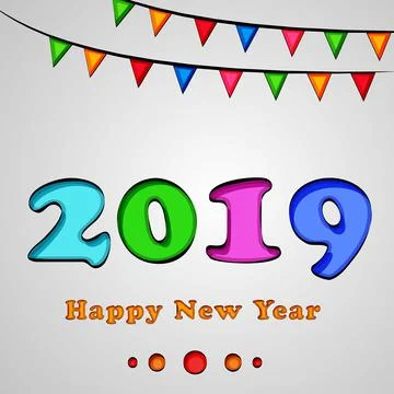 Illustration of elements of New Year Background Illustration