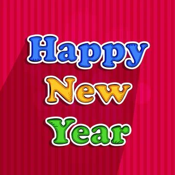 Illustration of elements of New Year Background Illustrazione stock