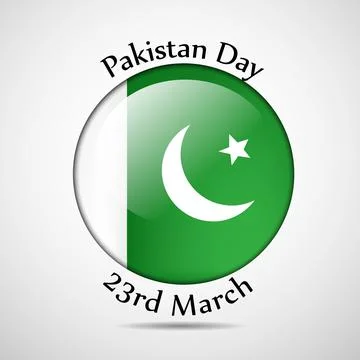 Illustration of elements of Pakistan Day background Stock Illustration