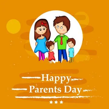 Illustration of elements of Parents Day background Stock Illustration