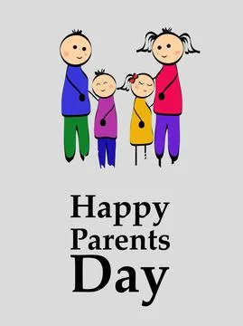 Illustration of elements of Parents Day background Stock Illustration