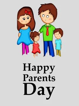 Illustration of elements of Parents Day background 스톡 일러스트