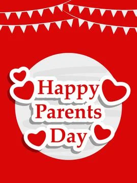 Illustration of elements of Parents Day background Illustrazione stock