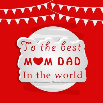 Illustration of elements of Parents Day background Illustrazione stock