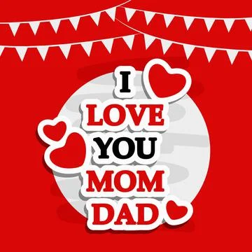 Illustration of elements of Parents Day background Illustrazione stock