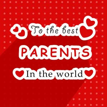 Illustration of elements of Parents Day background Illustrazione stock