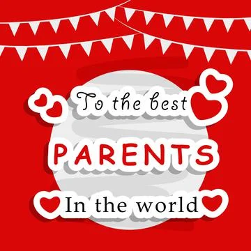 Illustration of elements of Parents Day background Illustrazione stock