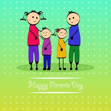 Illustration of elements of Parents Day background Stock Illustration
