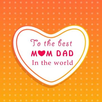 Illustration of elements of Parents Day background Illustrazione stock