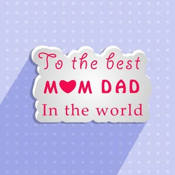 Illustration of elements of Parents Day background Illustrazione stock