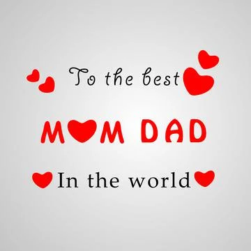 Illustration of elements of Parents Day background Illustrazione stock