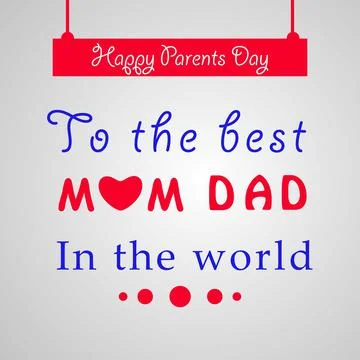 Illustration of elements of Parents Day background Stock Illustration