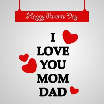 Illustration of elements of Parents Day background Stock Illustration