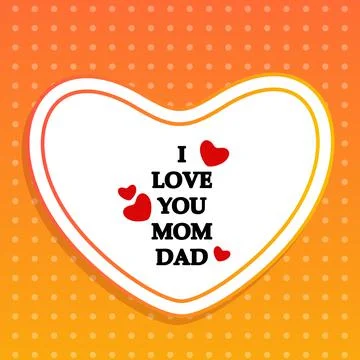 Illustration of elements of Parents Day background Illustrazione stock