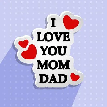 Illustration of elements of Parents Day background Illustrazione stock