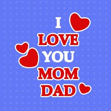 Illustration of elements of Parents Day background Stock Illustration