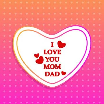 Illustration of elements of Parents Day background Illustrazione stock