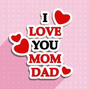 Illustration of elements of Parents Day background Illustrazione stock