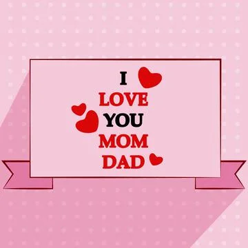 Illustration of elements of Parents Day background Stock Illustration