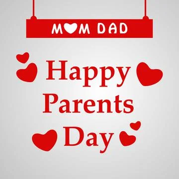 Illustration of elements of Parents Day background Illustrazione stock