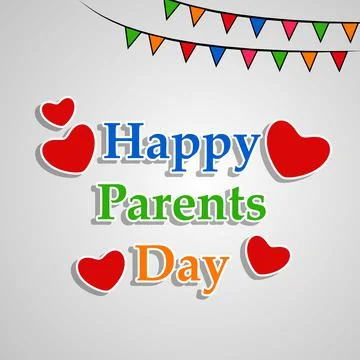 Illustration of elements of Parents Day background 스톡 일러스트