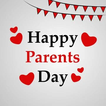 Illustration of elements of Parents Day background Stock Illustration
