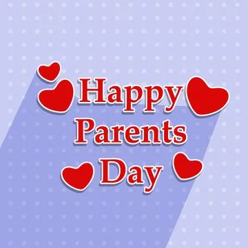 Illustration of elements of Parents Day background Illustrazione stock