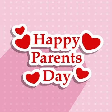 Illustration of elements of Parents Day background 스톡 일러스트