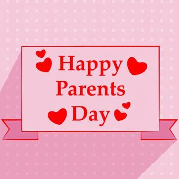 Illustration of elements of Parents Day background Illustrazione stock