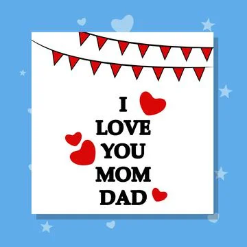 Illustration of elements of Parents Day background Illustrazione stock