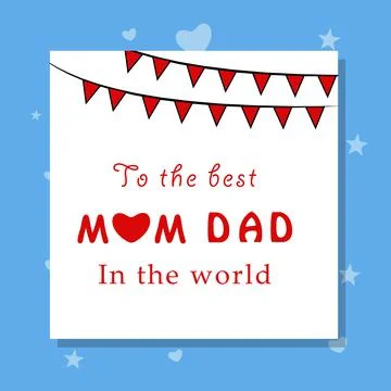 Illustration of elements of Parents Day background Illustrazione stock