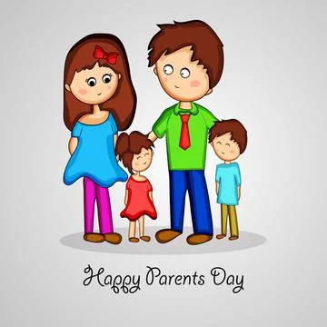 Illustration of elements of Parents Day background Stock Illustration