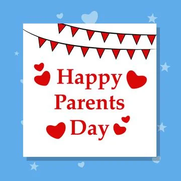 Illustration of elements of Parents Day background Stock Illustration