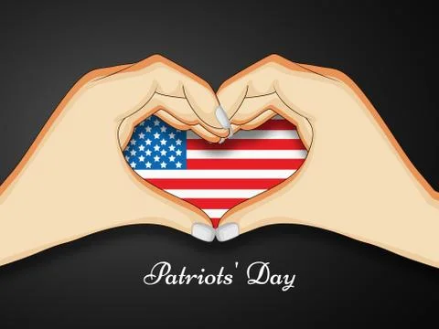 Illustration of elements of Patriot's Day background Stock Illustration