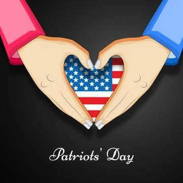 Illustration of elements of Patriot's Day background Stock Illustration