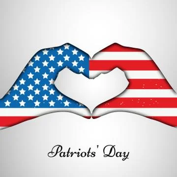 Illustration of elements of Patriot's Day background Stock Illustration