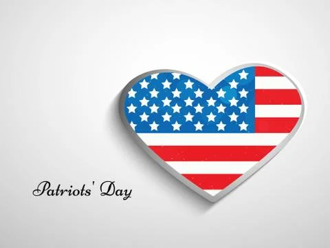 Illustration of elements of Patriot's Day background Stock Illustration